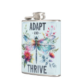 Adapt and Thrive - Artistieke Dragonfly Heupfles (Links)