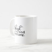 Adapt en Overwinnen Gym Hustle Succes Motivatie Koffiemok (Voorkant links)