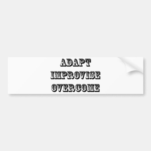 Adapt-Verbetering-Overkomst Bumpersticker (Voorkant)