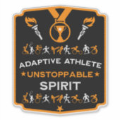 Adaptief gehandicaptensportcadeau sticker (Voorkant)