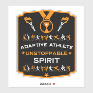 Adaptief gehandicaptensportcadeau sticker