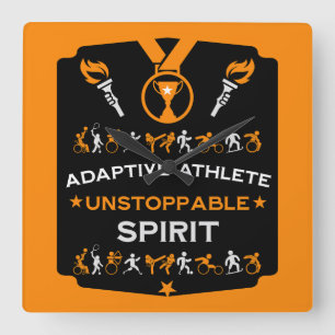 Adaptief gehandicaptensportcadeau vierkante klok