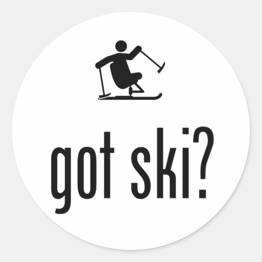 Adaptief skiën ronde sticker (Voorkant)