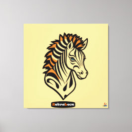 Adaptives ZebraLeon - Illustration Acrylwandkunst Canvas Afdruk