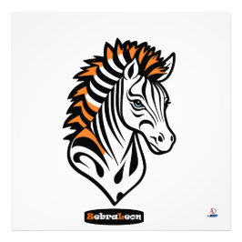 Adaptives ZebraLeon - Illustration Acrylwandkunst Foto Afdruk