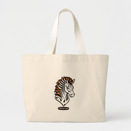 Adaptives ZebraLeon - Illustration mit Text Grote Tote Bag