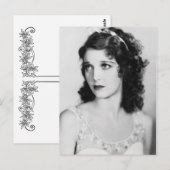 Adara, Elegant Black en White  Photo Briefkaart (Voorkant / Achterkant)