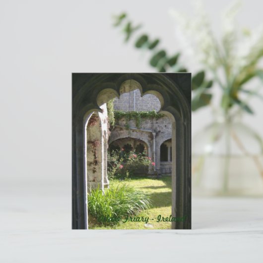 Adare Friary - Ierland Briefkaart (Staand voorkant)