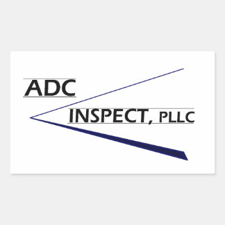 ADC Inspecteer Logo Rechthoekige Sticker