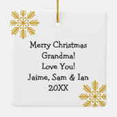 Add a Family Photo to this Personalized Christmas Keramisch Ornament (Achterkant)