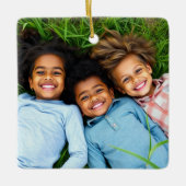 Add a Family Photo to this Personalized Christmas Keramisch Ornament (Voorkant)