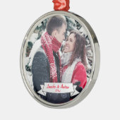 Add-a-foto - kerstversiering - Premium Round Metalen Ornament (Links)