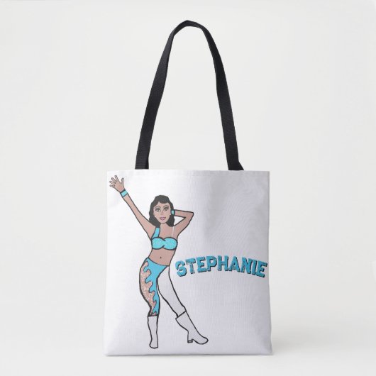 Add A Name Aqua Swirl #2 Tote Bag (Voorkant)