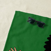 Add A Name  Beach Towel Green /White Strandlaken (In situ)