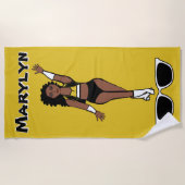 Add A Name  Beach Towel YBW Strandlaken (Voorkant)