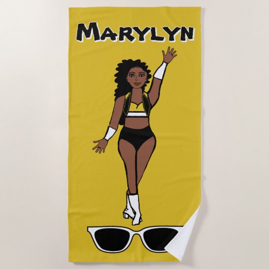 Add A Name  Beach Towel YBW Strandlaken (Voorkant)