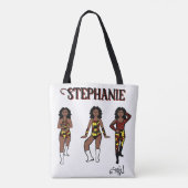 Add a Name Dancer Red Yellow Camo #1 Tote Bag (Achterkant)