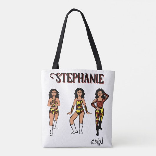 Add a Name Dancer Red Yellow Camo #2 Tote Bag (Achterkant)
