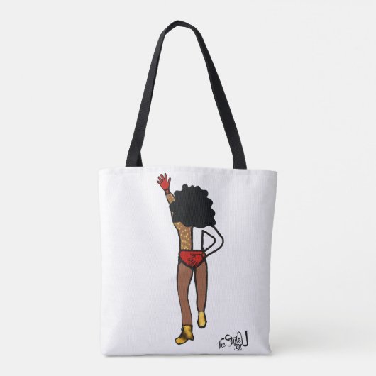 Add a Name Dancer Yellow White #1 Tote Bag (Achterkant)