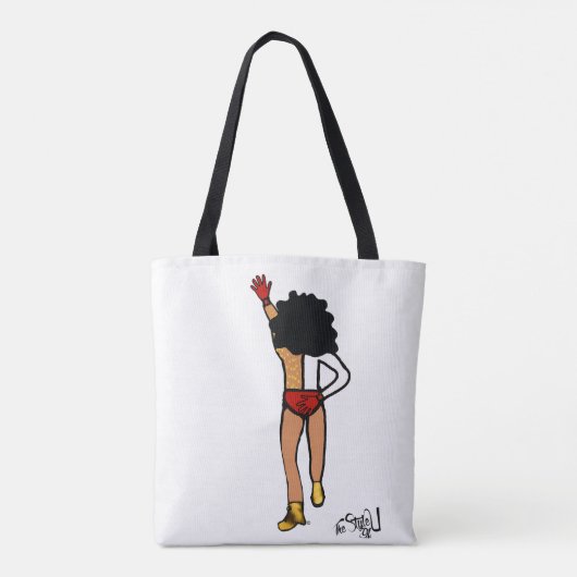 Add a Name Dancer Yellow White #2 Tote Bag (Achterkant)
