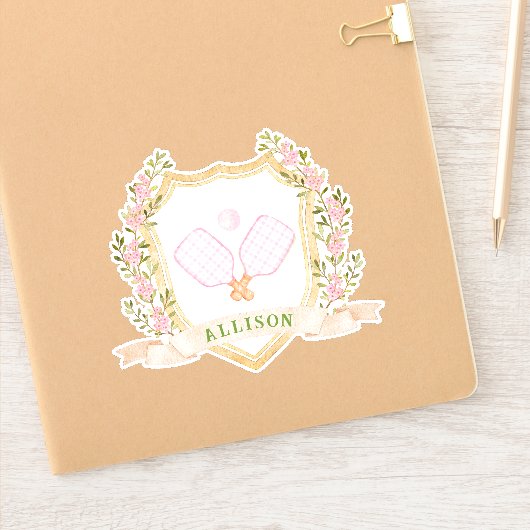 Add-a-Name Preppy Pickleball Sticker (Notitieboek)