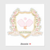 Add-a-Name Preppy Pickleball Sticker (Vel)