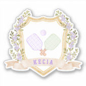 Add-a-Name Preppy Pickleball Sticker (Voorkant)