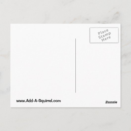 Add A Squirrel Custom Photo Postcard Briefkaart (Achterkant)