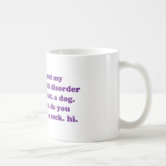ADD ADHD Funny Quote - Paars Koffiemok (Rechts)
