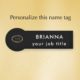 Add Business Logo Modern Black Bold Professional Naamplaatje