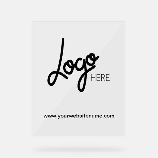 Add Business Logo Professional Acrylic Sign Acryl Bord (Voorkant)