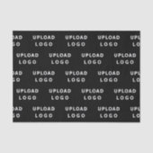 Add Business Logo Simple Minimal Packaging Black Tissuepapier (Voorkant)