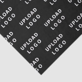 Add Business Logo Simple Minimal Packaging Black Tissuepapier (Detail)