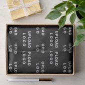 Add Business Logo Simple Minimal Packaging Black Tissuepapier (Geschenk)