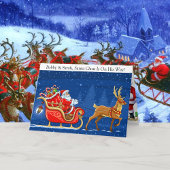 Add Children's Name Santa Claus Christmas Kids Feestdagen Kaart