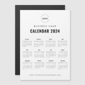Add Custom Business Logo Magnetische 2024 Kalender Magnetische Uitnodiging (Voorkant / Achterkant)