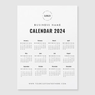 Add Custom Business Logo Magnetische 2024 Kalender Magnetische Uitnodiging