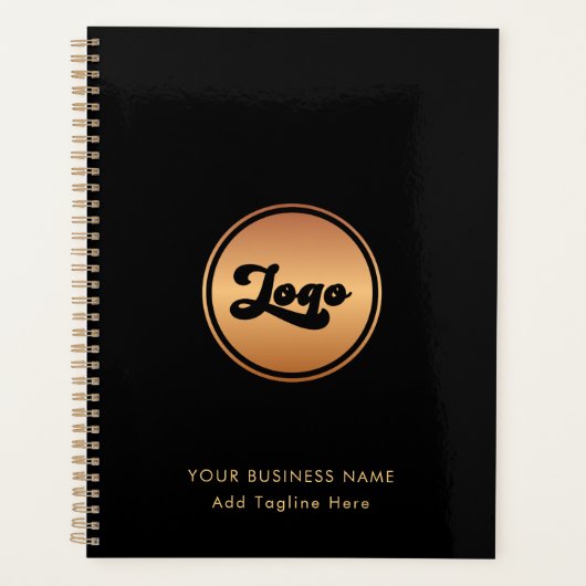 Add Custom Gold Business Logo Tekst Bedrijf 2024 Planner (Voorkant)