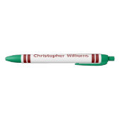 Add custom name stripes burgundy green zwarte inkt pen (Bodem)
