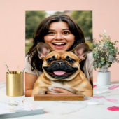 Add French Bulldog Photo Personalize Acryl Bord (Huwelijk)
