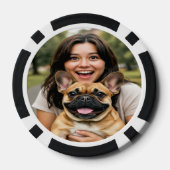 Add French Bulldog Photo Personalize Poker Chips (Achterkant)