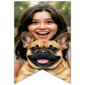 Add French Bulldog Photo Personalize Vlaggetjes (Derde vlag)