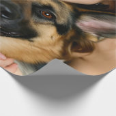 Add German Shepherd Photo Personalize Cadeaupapier (Hoek)
