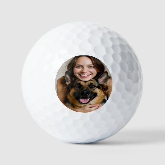 Add German Shepherd Photo Personalize Golfballen (Voorkant)