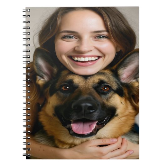 Add German Shepherd Photo Personalize Notitieboek (Voorkant)