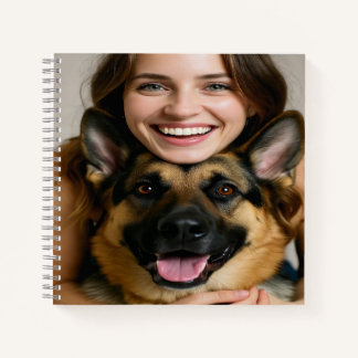 Add German Shepherd Photo Personalize Notitieboek