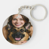 Add German Shepherd Photo Personalize Sleutelhanger (Achterkant)
