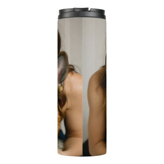 Add German Shepherd Photo Personalize Thermosbeker (Achterkant)