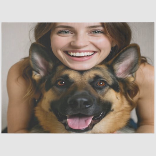 Add German Shepherd Photo Personalize Tissuepapier (Voorkant)