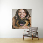 Add German Shepherd Photo Personalize Wandkleed (In situ)